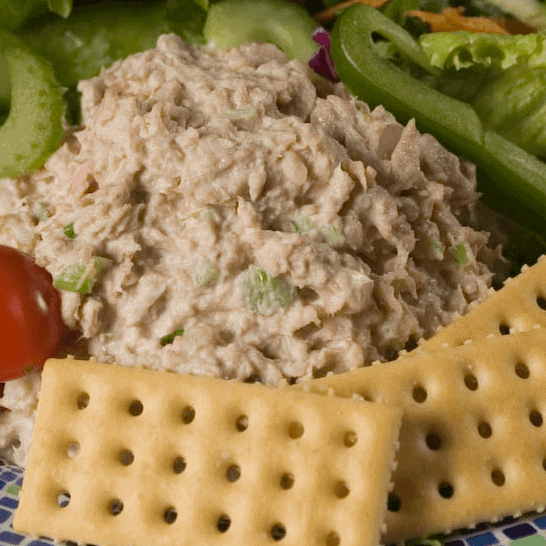 A close up of the Ukrop's Chunky Tuna Salad.
