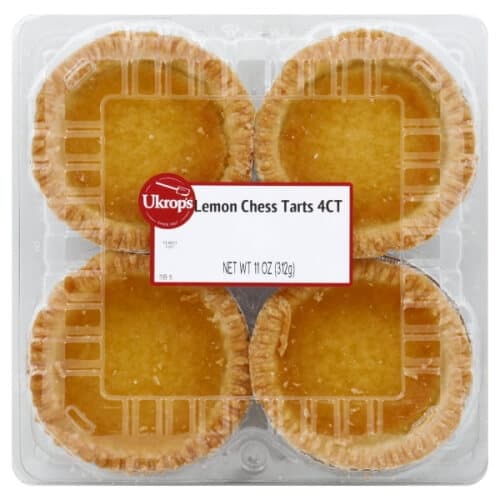 A four count package of the Ukrop's Mini Lemon Tarts.