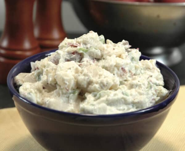 A bowl of Ukrop's Old Fashioned Potato Salad.
