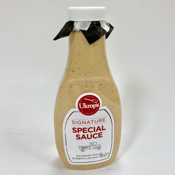 A bottle of Ukrop's Signature Special Sauce.
