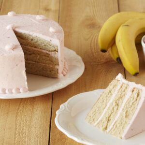 The January Cake of the Month, Strawberry Banana.